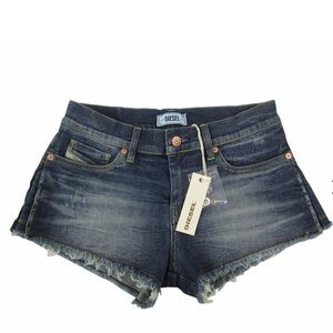 Diesel 5 pockets denim distressed shorts raw hem. Size  28
